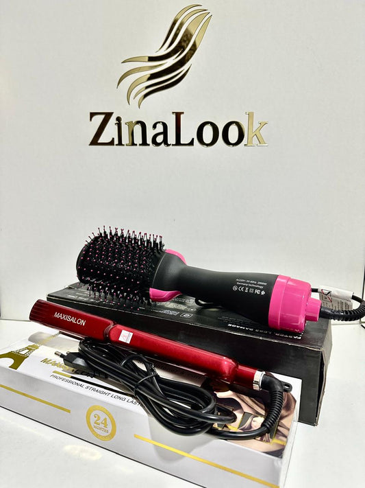 Brosse One Step original + Lisser MaxiSalon Professionnel